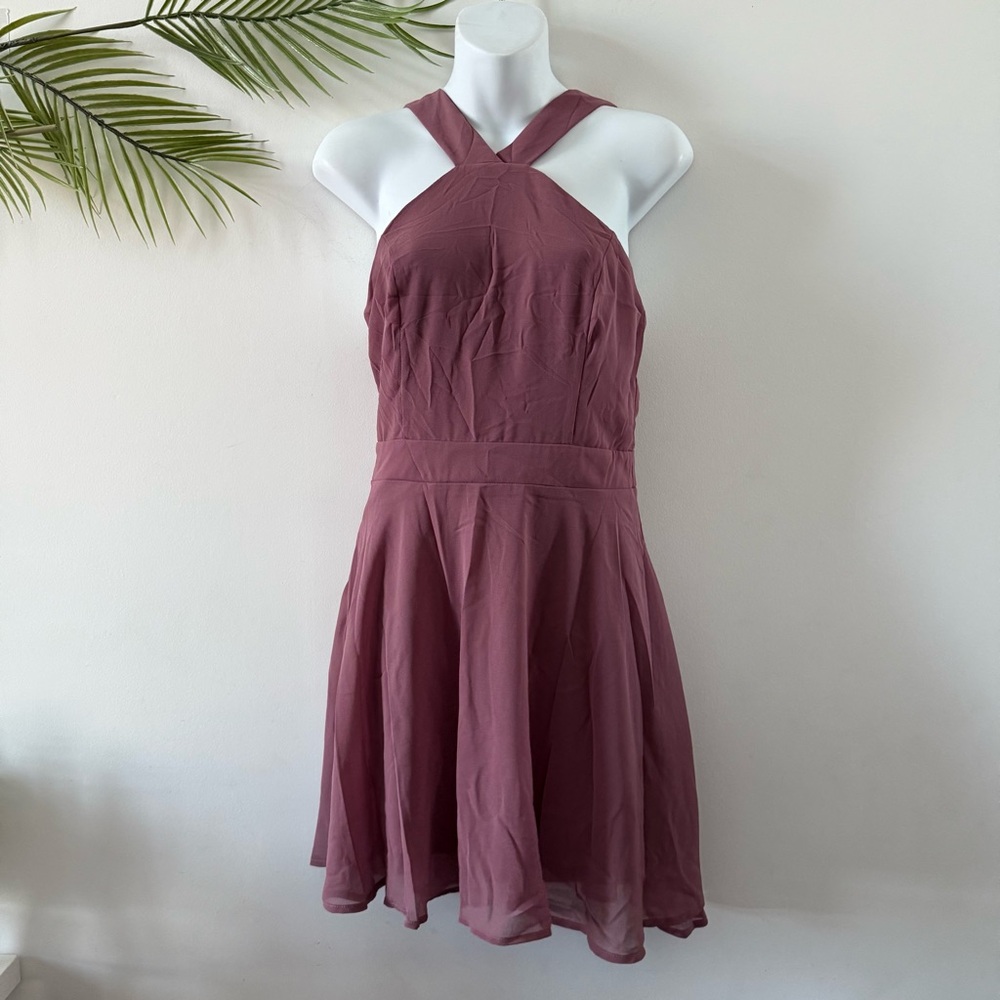 Charlotte Russe Mauve Halter Dress